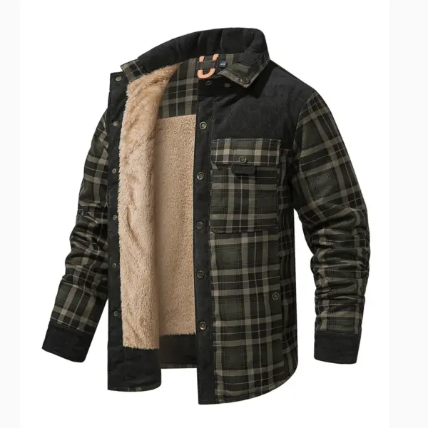 Sherpa-Lined Flannel Shirt Jacket
